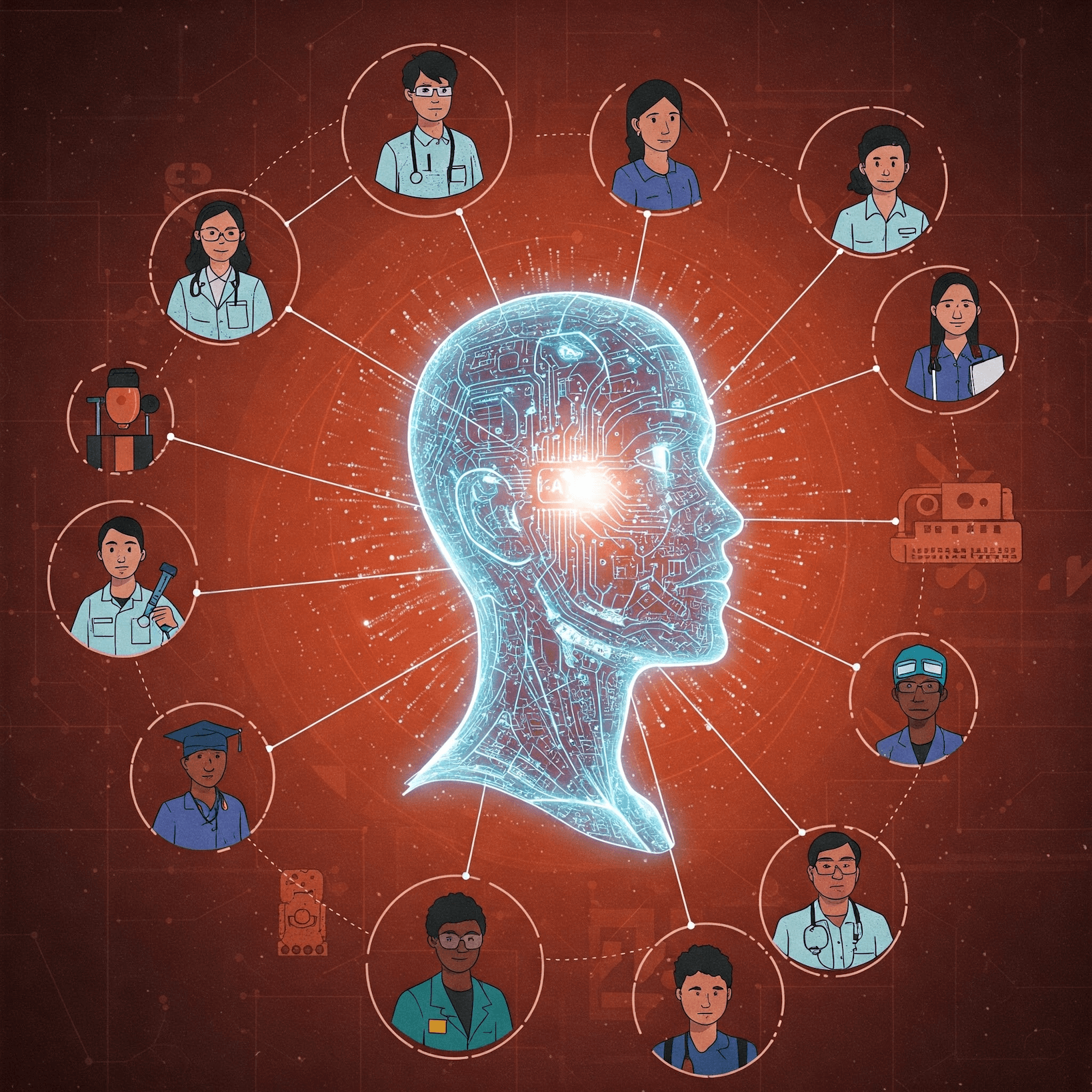 Inclusive Development - Diverse stakeholders collaborating on AI system design