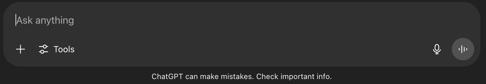 ChatGPT's prompt box
