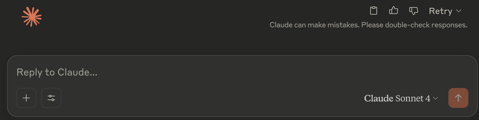 Claude's prompt box
